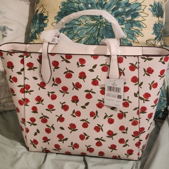 KATE SPADE FESTIVE ROSETTE TOTE - Picture 3 of 9